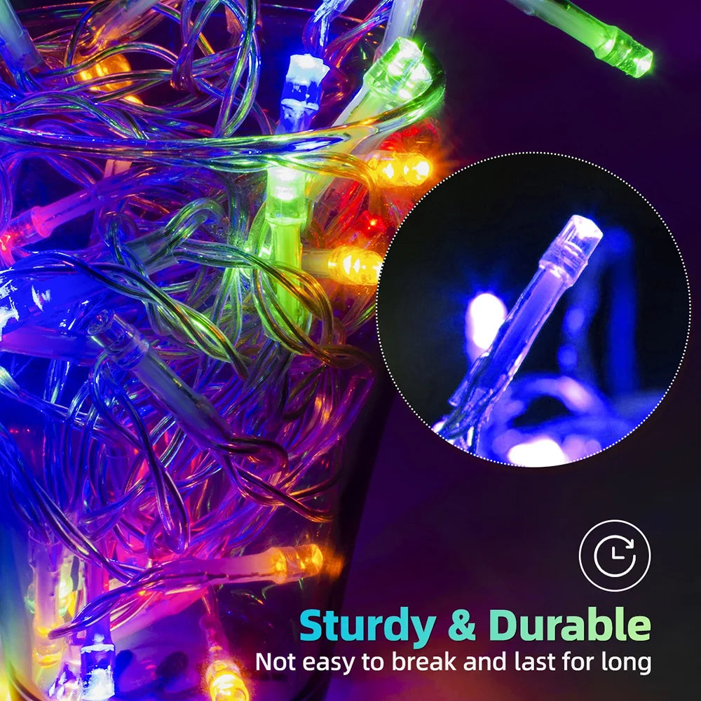 Solar Curtain Icicle Lights – 3.5M Outdoor Fairy String for Garden & Party Decor