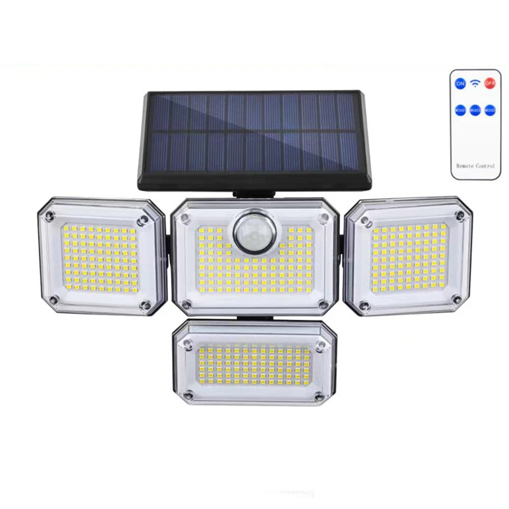 SolarGuard™ 4-Head Motion Sensor Light – 122 or 333 LEDs