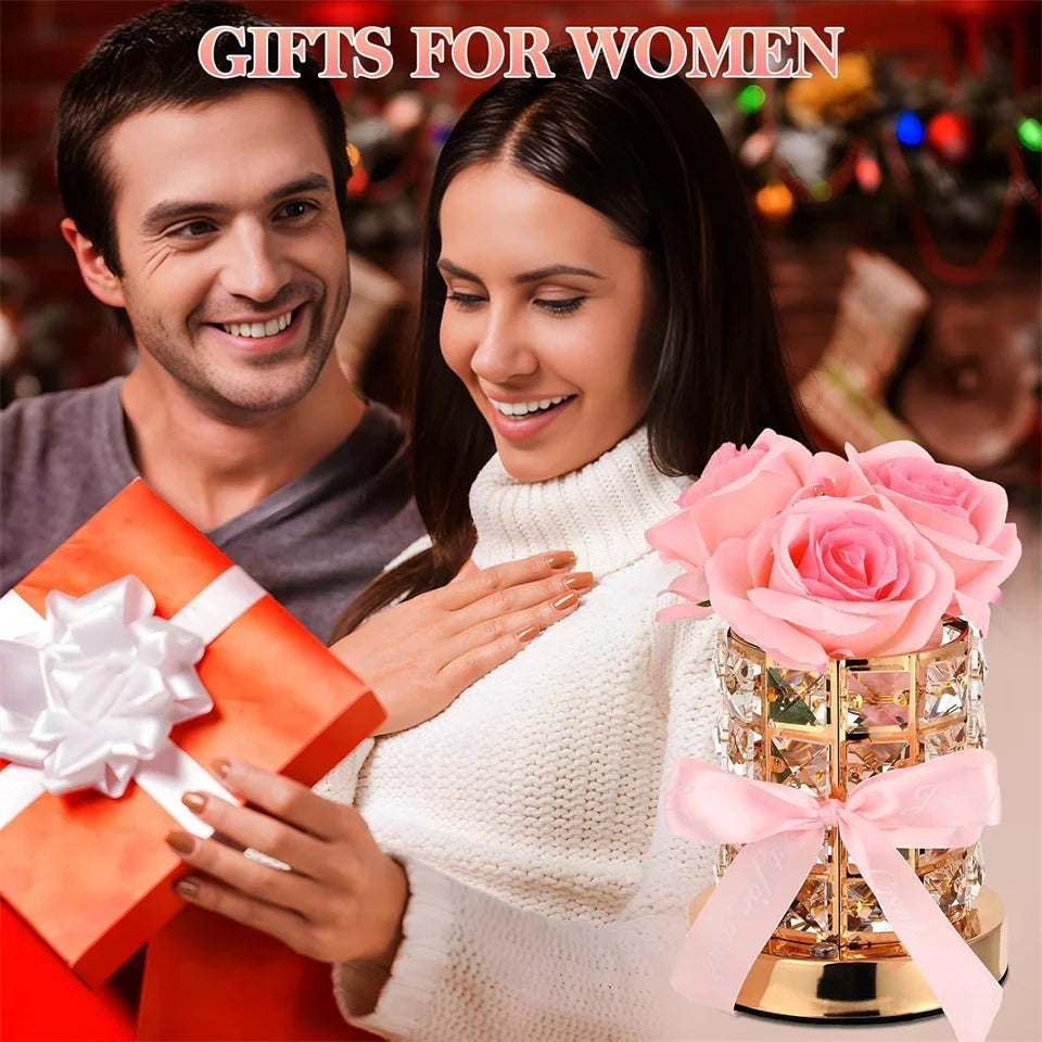 LED Crystal Rose Lamp – Magical Glow for Any Room 🌹