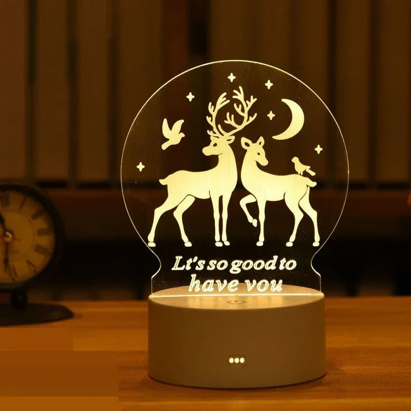 3D Visual Illusion LED Night Light – Creative USB Desk Lamp for Kids