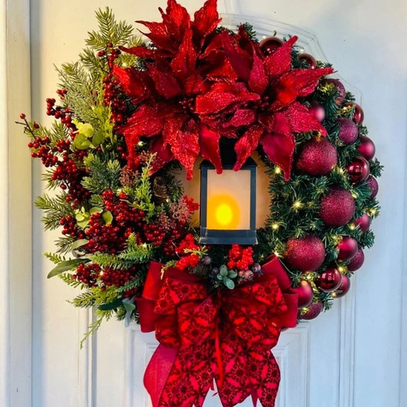Luxury All-Weather Christmas Wreath – Outdoor Garland for Doors & Walls