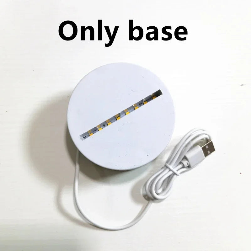 3D Visual Illusion LED Night Light – Creative USB Desk Lamp for Kids