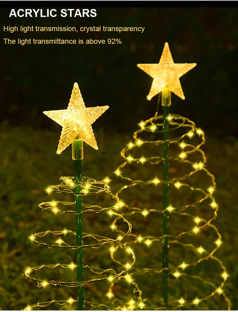 Solar Christmas Tree LED Light – Waterproof Outdoor Festive Garden Decoration