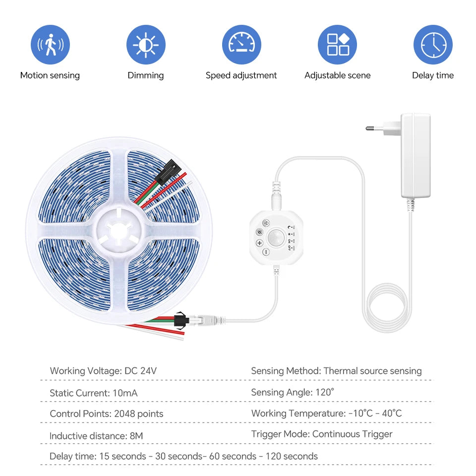Motion Sensor LED Strip – Light Up Your Space Automatically 💡