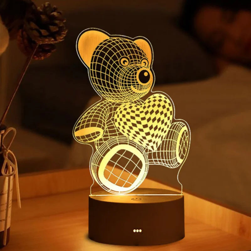 3D LED Lamp – Light Up Every Special Moment ✨
