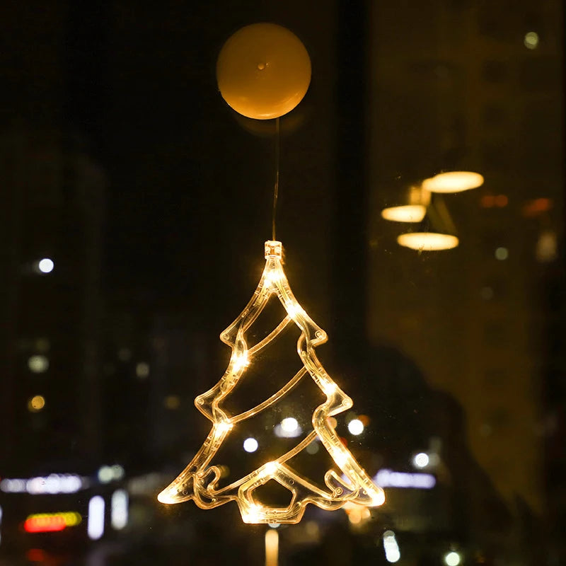 Christmas Window Lights – Festive LED Decorations with Suction Cup