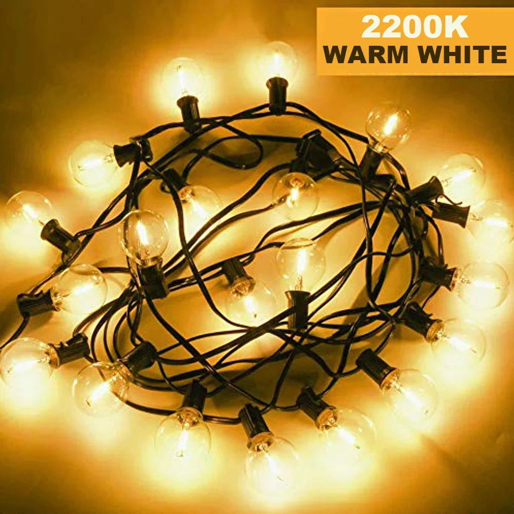 LED G40 Outdoor String Lights – Waterproof Garden & Christmas Decoration