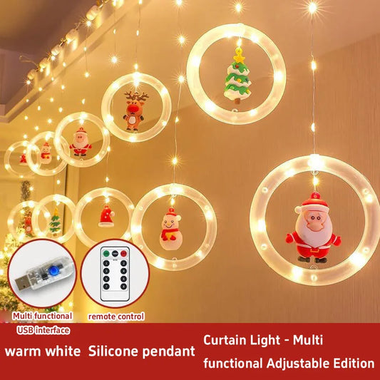 LED Star String Lights – Colourful Hanging Christmas & New Year Decoration