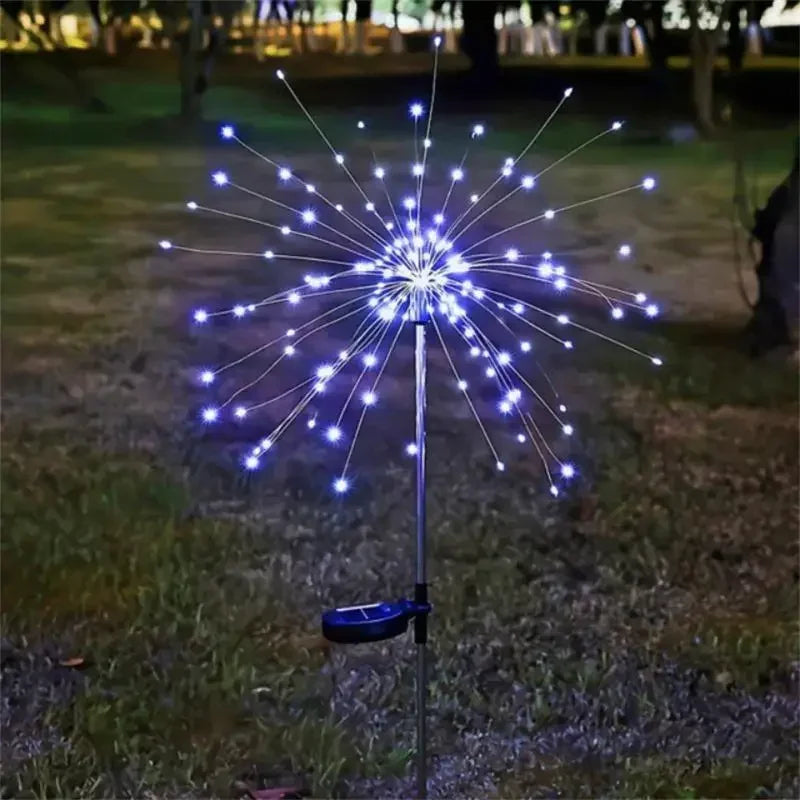 Solar Fireworks LED String Lights – 90/150 LEDs Waterproof Outdoor Decoration