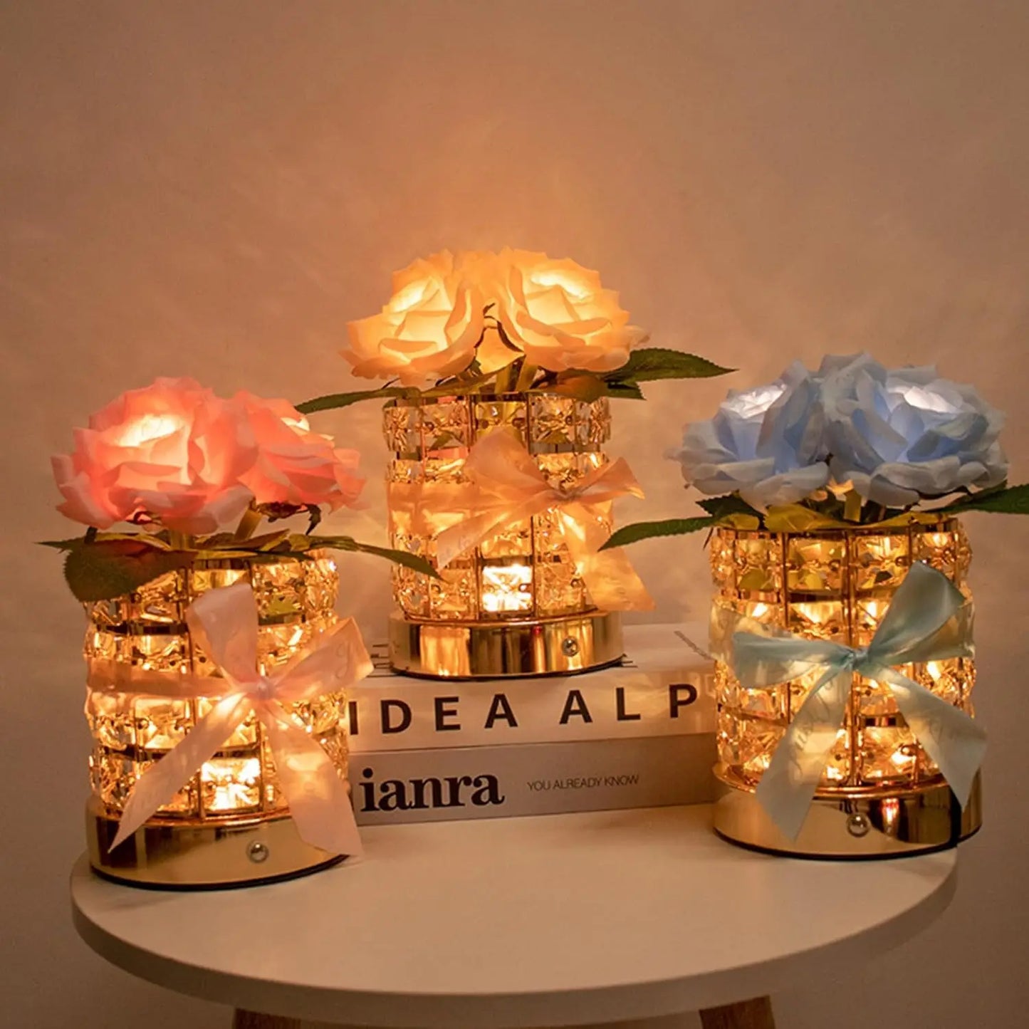 LED Crystal Rose Lamp – Magical Glow for Any Room 🌹