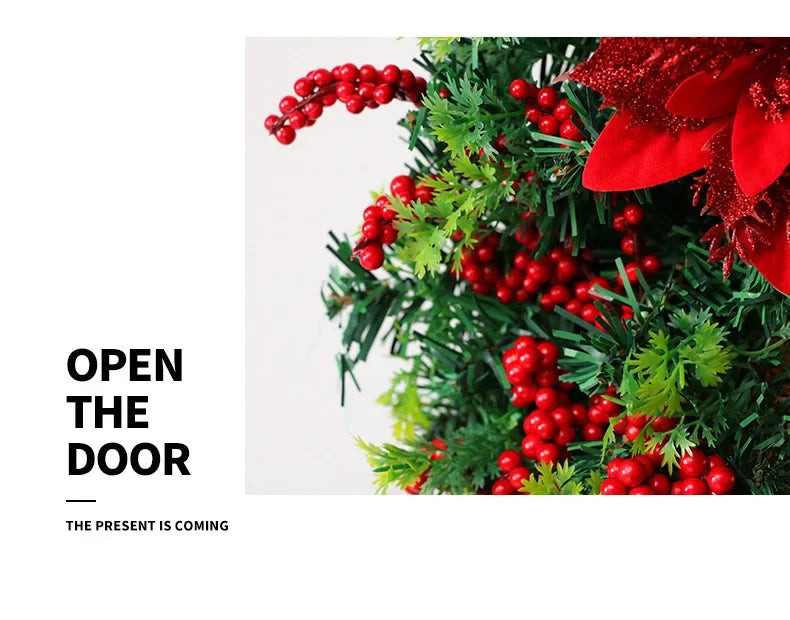 Luxury All-Weather Christmas Wreath – Outdoor Garland for Doors & Walls