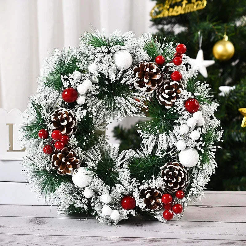 Luxury All-Weather Christmas Wreath – Outdoor Garland for Doors & Walls